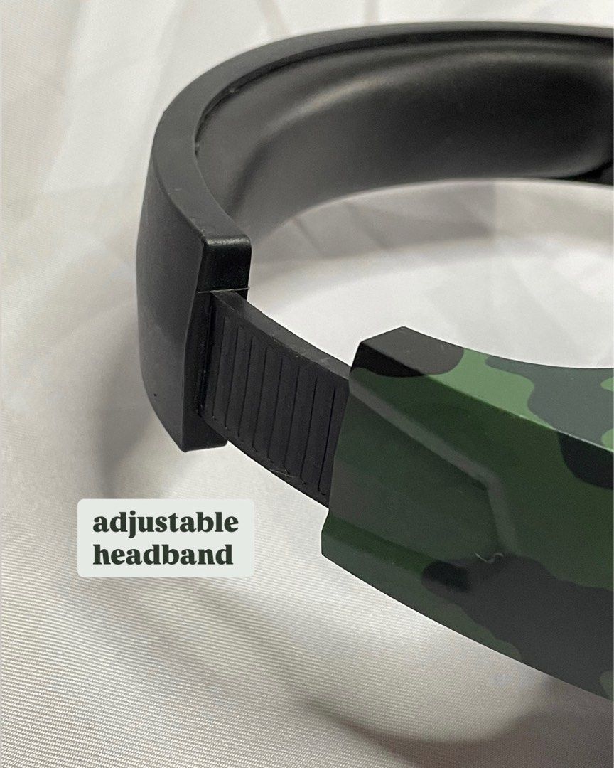 Camouflage Gaming Headphone with Microphone | Adjustable Universal Wired Headset Built in Rotatable Microphone (Category: Headphones & Headsets) located in Paranaque City. Submitted by homefashionbymaple (Listing ID 1320856405, Image 2). Description: ♦️No issues. Item in working good condition. No box ✅ Delivery via J&T / Lalamove ✅ Payment thru BDO, BPI, Gcash 🔸 message for pics & videos of the product (in working condition, other details)🔸.