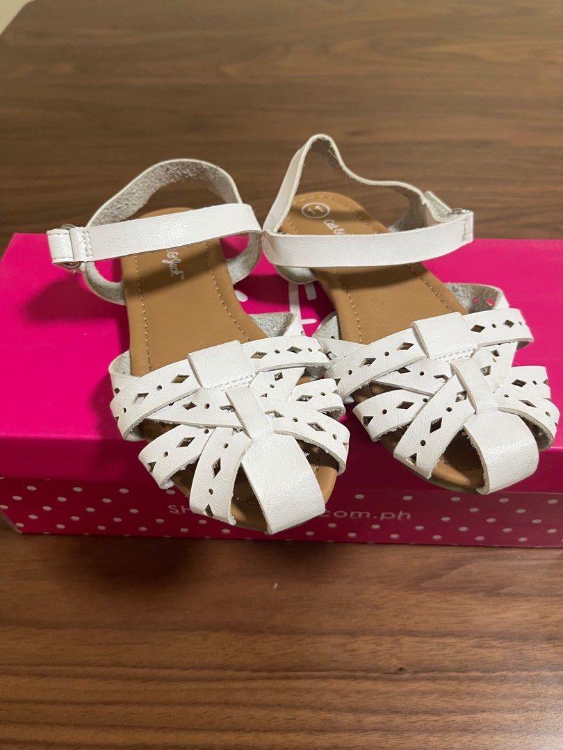 Cat Jack White Sandals Size 11 Babies Kids Babies Kids Fashion on Carousell