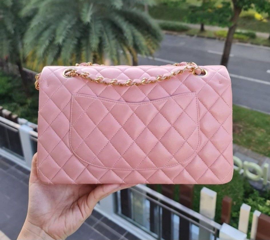 Vintage pink chanel bag on sale