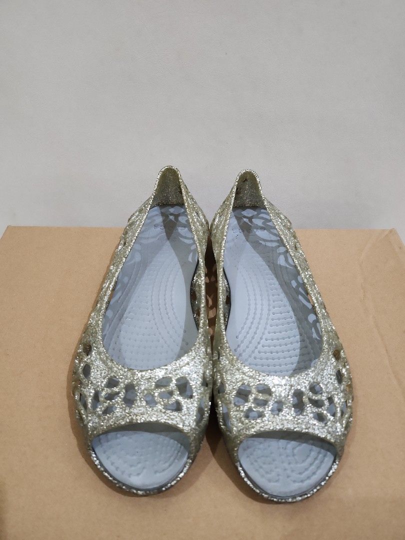 Crocs isabella glitter flat on sale