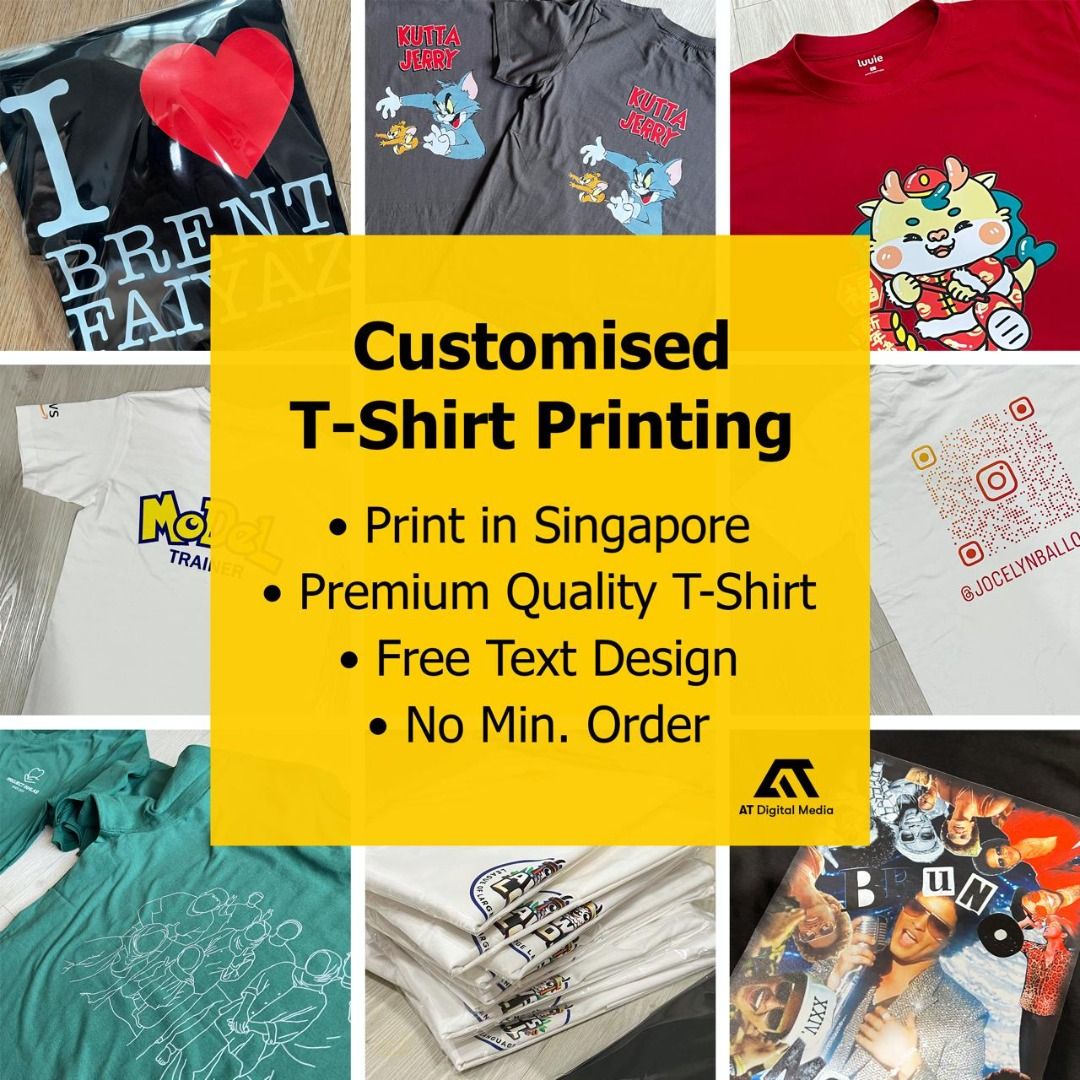 Customised T Shirt Printing Service I Print Your Own tshirt Custom tshirt printing Premium T Shirt Printing No minimum order