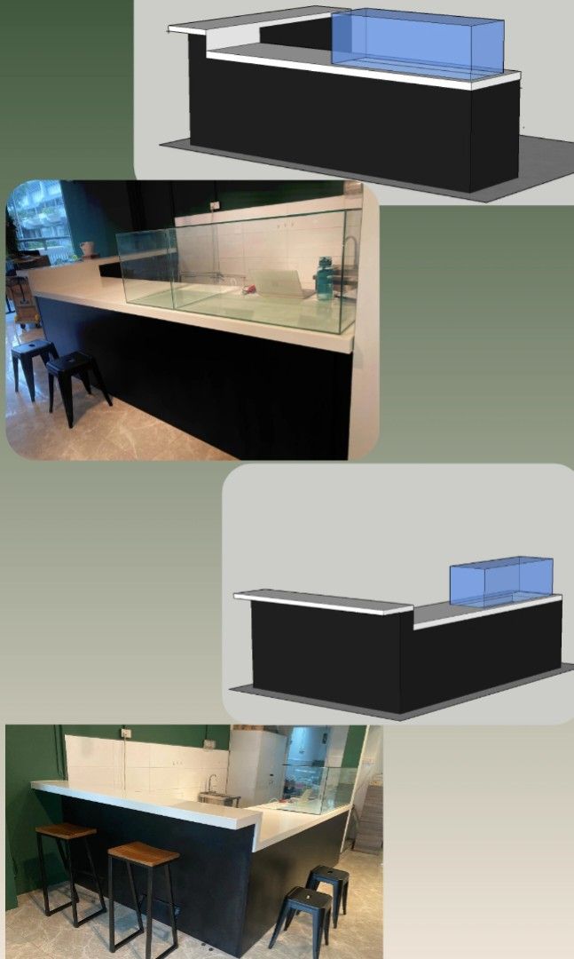 Customize counter bar/ study table with cabinet62863075424899112