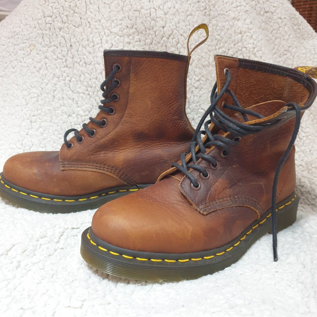Dr. Lightly Used Dr. Martens The Original Boots Soft Leather for Sale UK4 Women s Fashion Footwear Boots on Carousell
