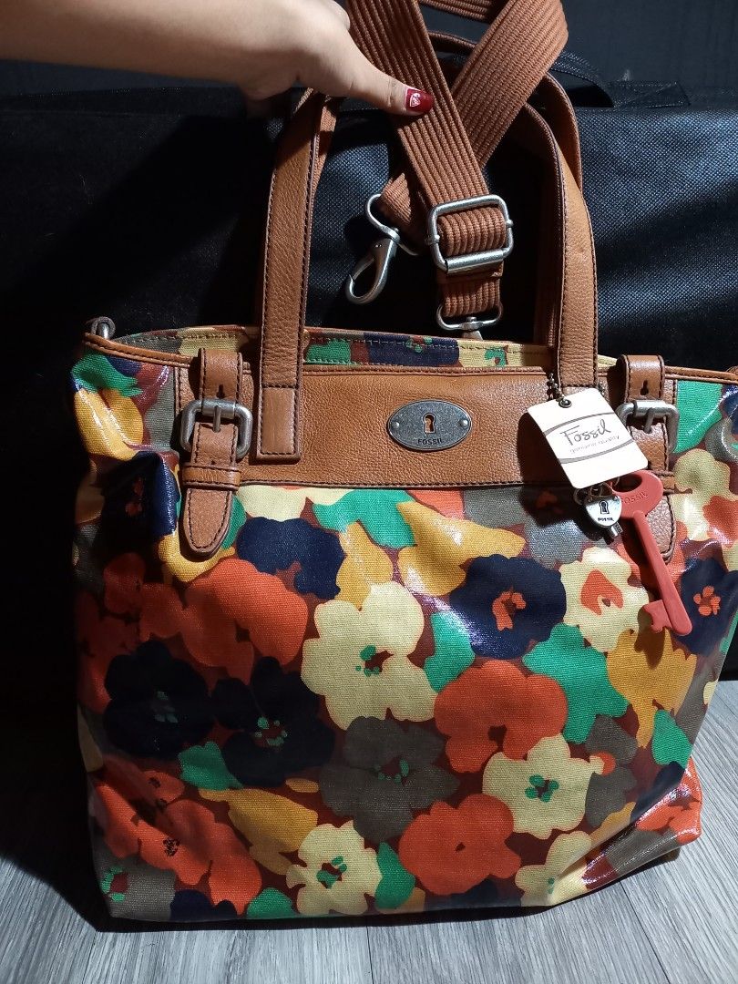 Fossil Keyper Floral Tote vintage bag
