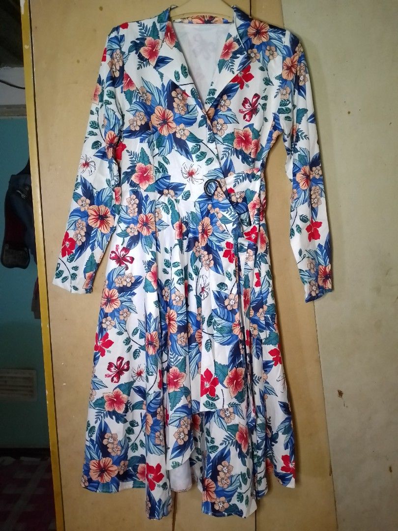 Gaun Dress Cardigan Jas Baju Bunga2