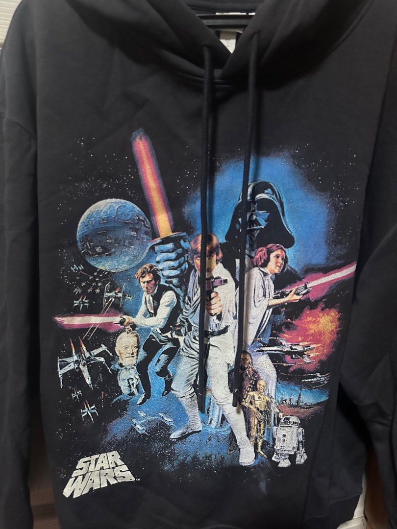 H M Star Wars Dark Grey hoodie Men s Fashion Coats Jackets and Outerwear on Carousell