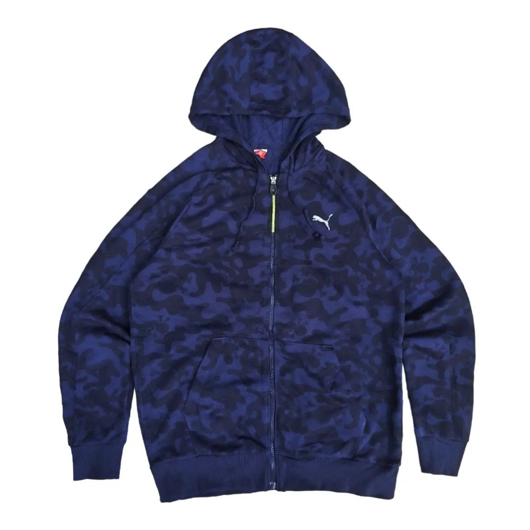 Hoodie puma camo blue original zip hoodie jacket sport rare