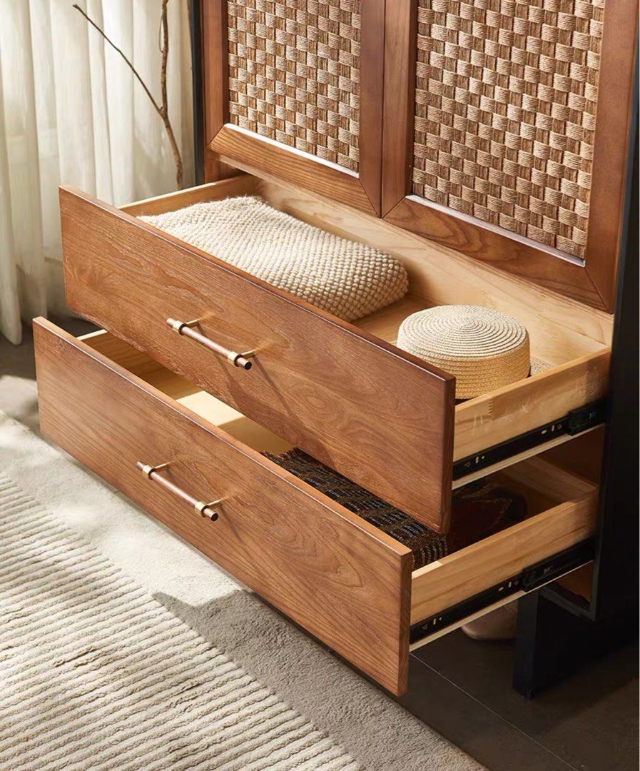 JUSTIN Rustic Rattan Wardrobe, Furniture & Home Living, Furniture ...