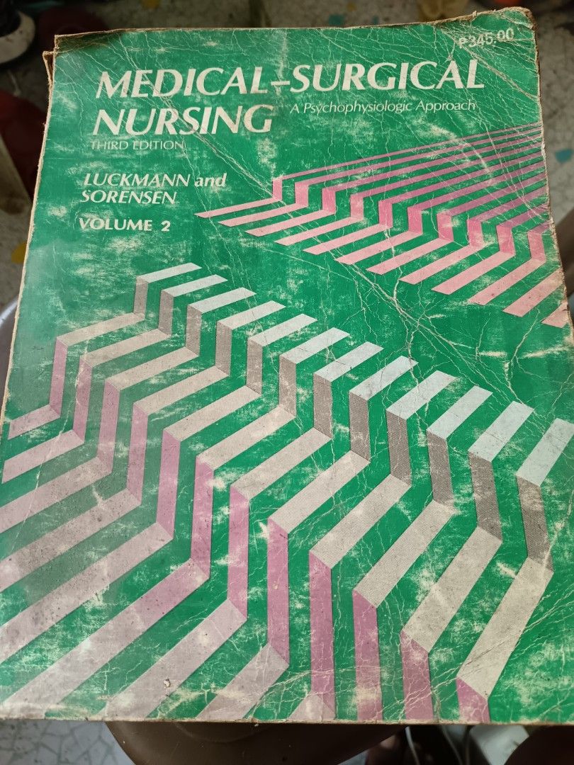 Medical ~ Surgical Nursing Book 3rd Edition (Category: Textbooks) located in Manila. Submitted by wownawow (Listing ID 1320836499, Image 1). Description: Luckmann and Sorensen Vol. 2.