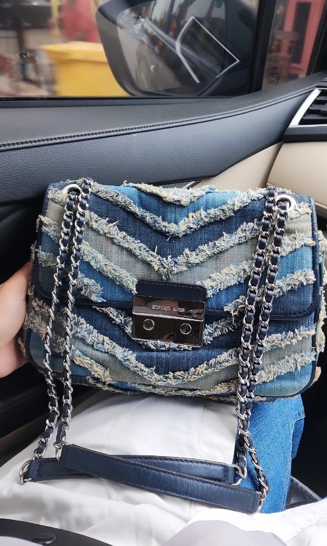 Michael Kors Whitney Denim RARE ITEM AUTHENTIC Barang Mewah Tas Dompet di Carousell