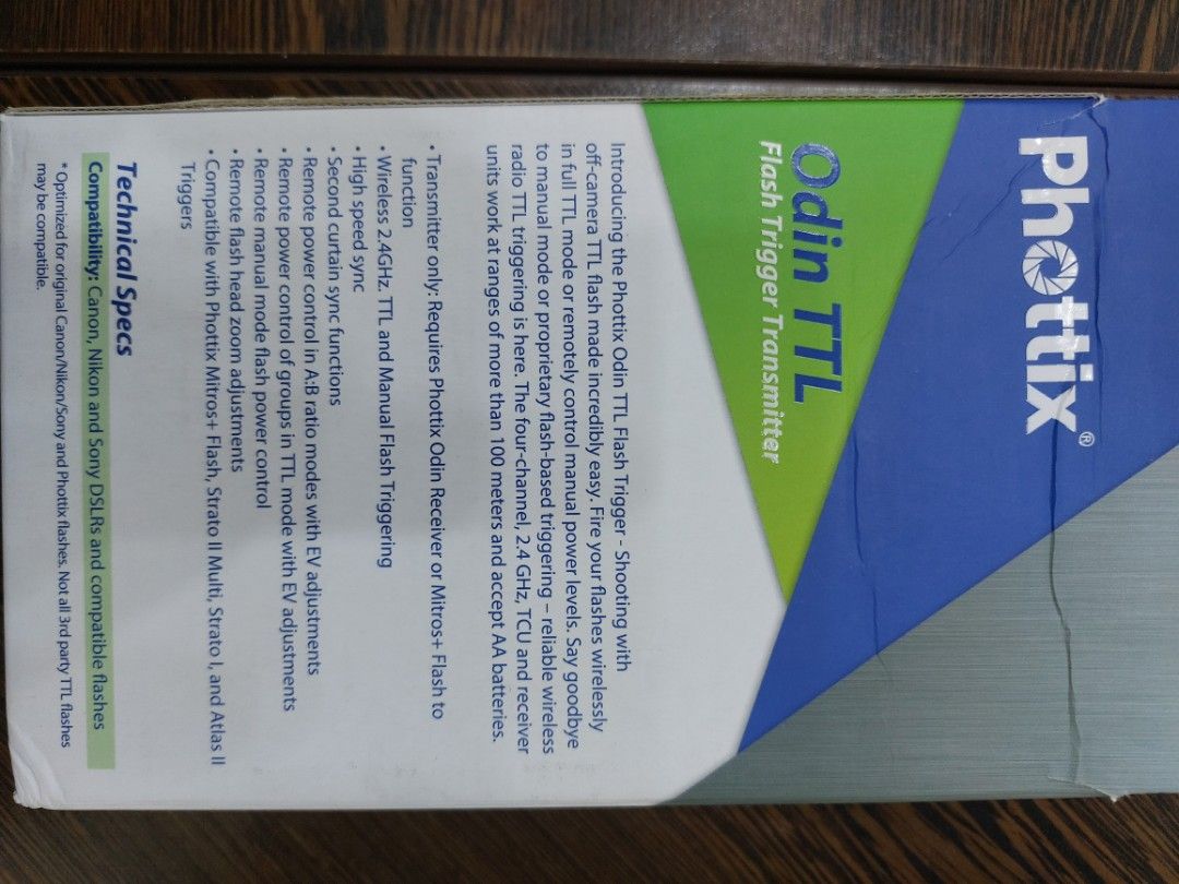Phottix Odin TTL flash trigger (Category: Flashes) located in Cebu City. Submitted by xperiaz3 (Listing ID 1320824147, Image 2). Description: brand new Phottix Odin TTL flash trigger for Nikon. 100 meters range. 4 channels. 3 groups.