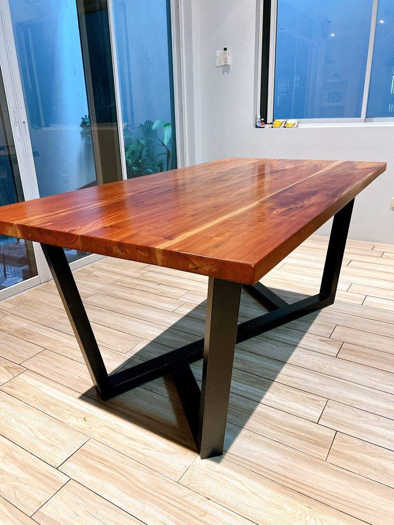 Preloved dining table narra wood (Category: Tables & Sets) located in Antipolo. Submitted by minimalist.chic (Listing ID 1320769940, Image 1). Description: Preloved Narra wood dining table ONLY! Chairs not included. Bought from Our Home for 50k 70" length 37" width 31" height Slightly nego. RFS: will change interior design at home..