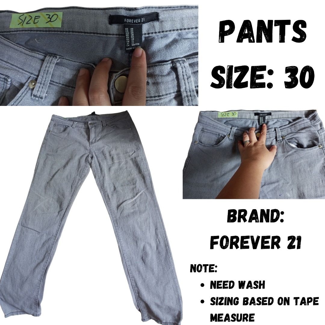 Forever 21 sizing jeans 2025