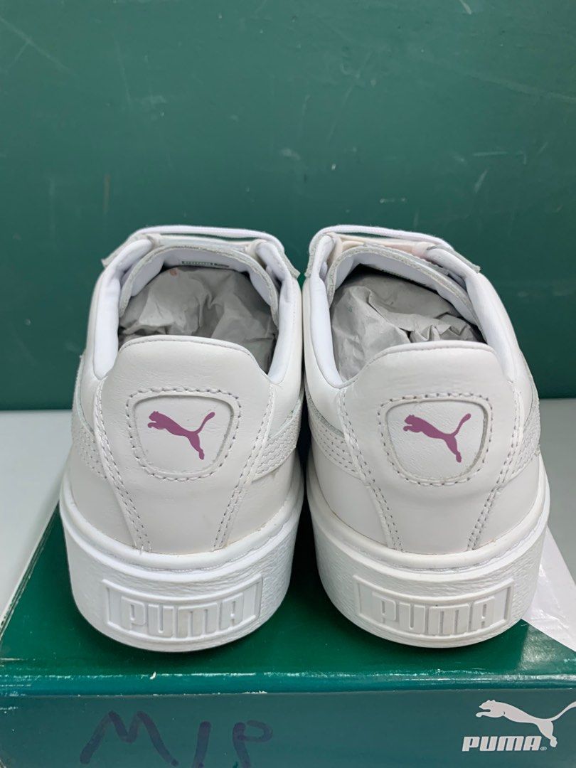 Puma basket platform metallic pink online