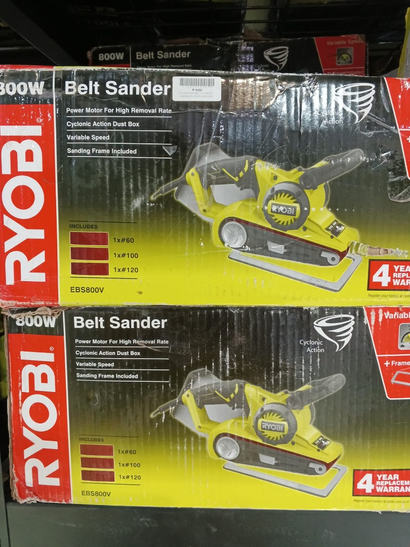 Ryobi 800w Belt Sander Commercial Industrial Construction Tools Equipment on Carousell