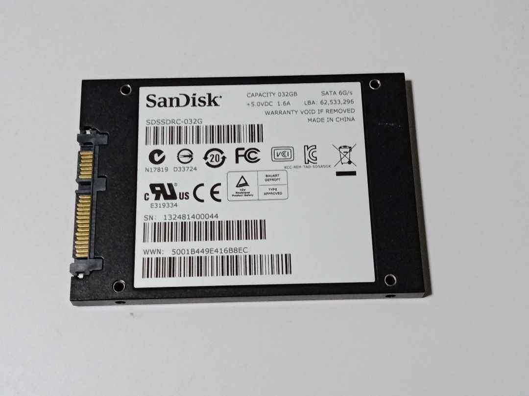 SanDisk ReadyCache SDSSDRC 032G 2.5 32GB SSD SATA 3 RARE Computers Tech Parts Accessories Computer Parts on Carousell