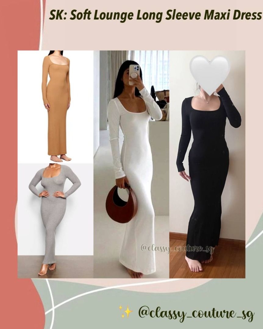 Skims Soft Lounge Long Sleeve Maxi Dress