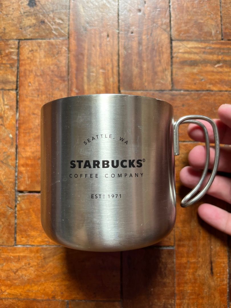 STARBUCKS STAINLESS INSULATED COFFEE MUG (Category: Coffee & Tea Tableware) located in Manila. Submitted by jom333 (Listing ID 1320864507, Image 1). Description: Original STARBUCKS stainless insulated coffee mug. ~ Available 2 pieces.