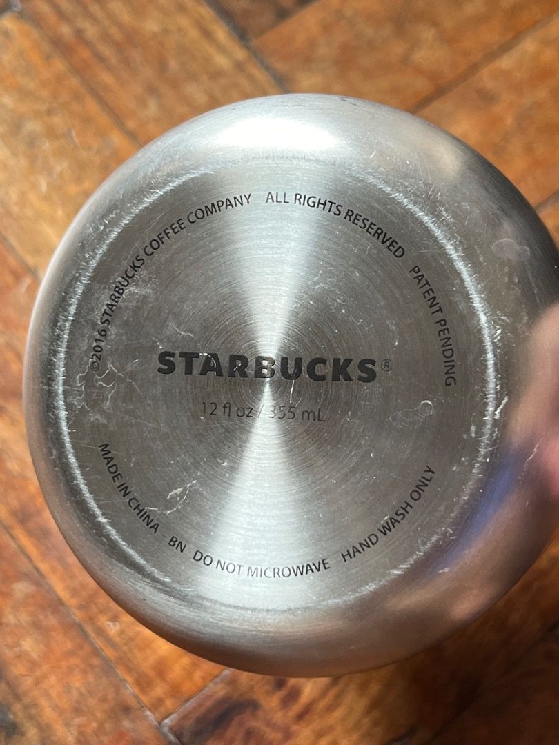 STARBUCKS STAINLESS INSULATED COFFEE MUG (Category: Coffee & Tea Tableware) located in Manila. Submitted by jom333 (Listing ID 1320864507, Image 2). Description: Original STARBUCKS stainless insulated coffee mug. ~ Available 2 pieces.