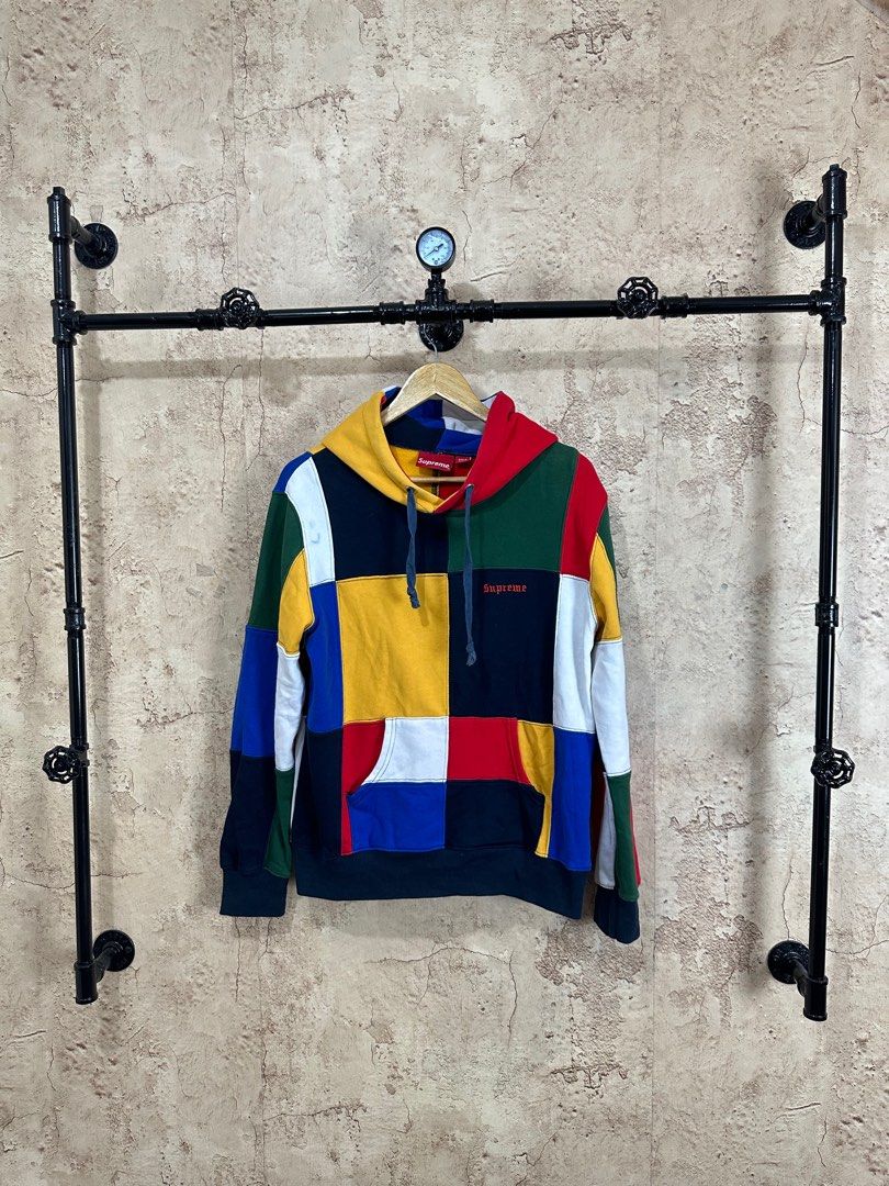 Supreme Multicolor Patchwork Hoodie Men s Fashion Coats Jackets and Outerwear on Carousell