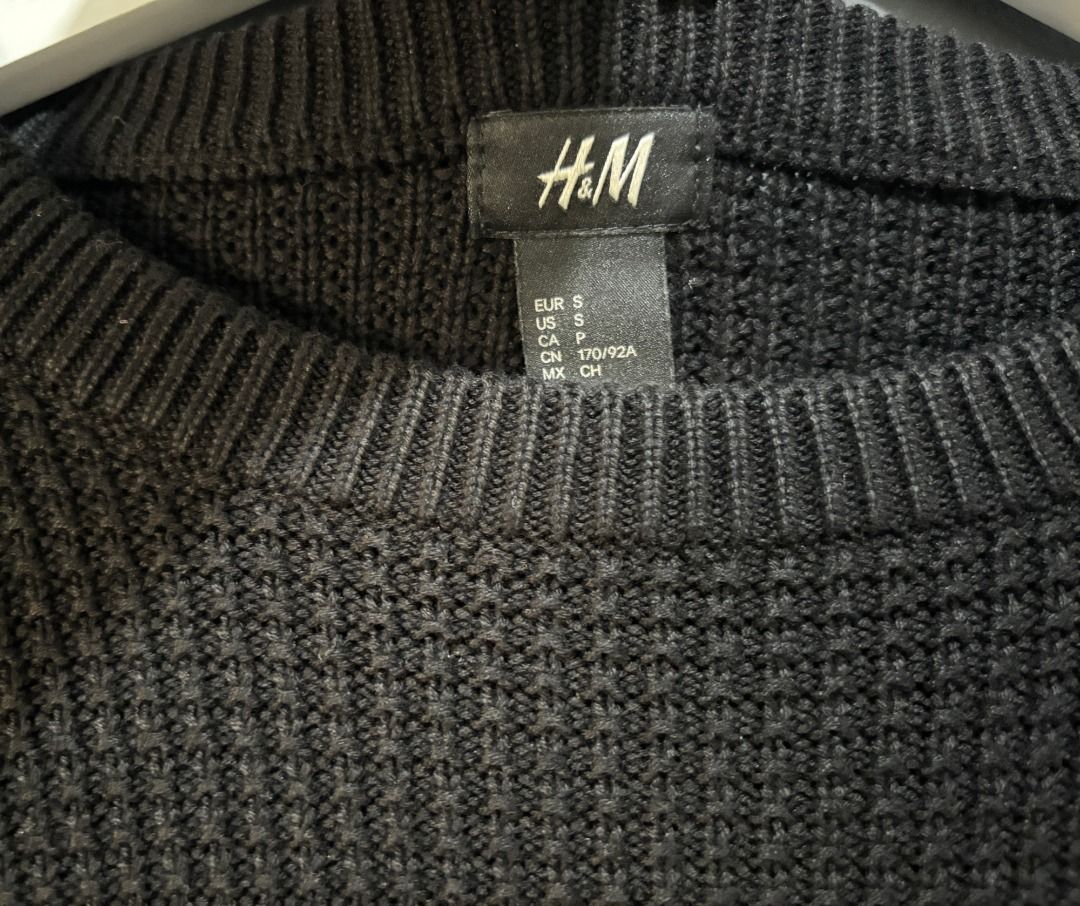 Sweater Pria H M Original Hitam S