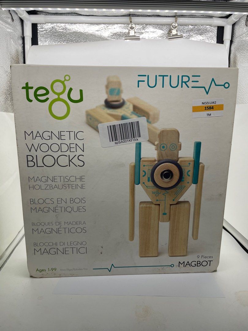 Tegu Magbot Magnetic Wooden Block Set 1 99 years old 9 piece