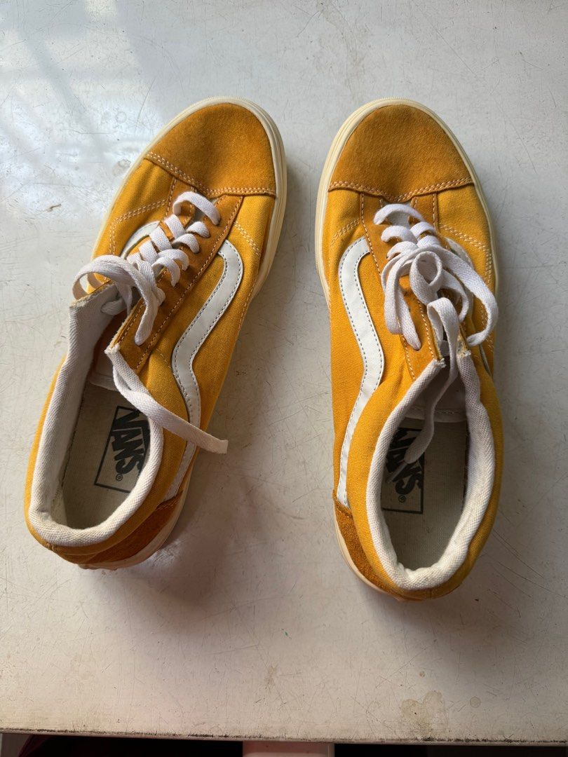 Vans Sneakers Mustard Yellow Men s Fashion Footwear Sneakers on Carousell
