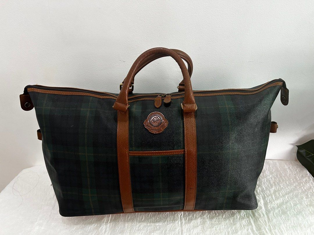 Vintage Weekend Leather Bag (Category: Luxury Bags & Wallets) located in Valenzuela. Submitted by wanderingwonderful (Listing ID 1320859767, Image 1). Description: 🔹 L: 19-20in x H: 12 in x W: 9 in 🔹pwedeng overnight bag 🔹 looks like RL bag ✳️ RFS: Decluttering.