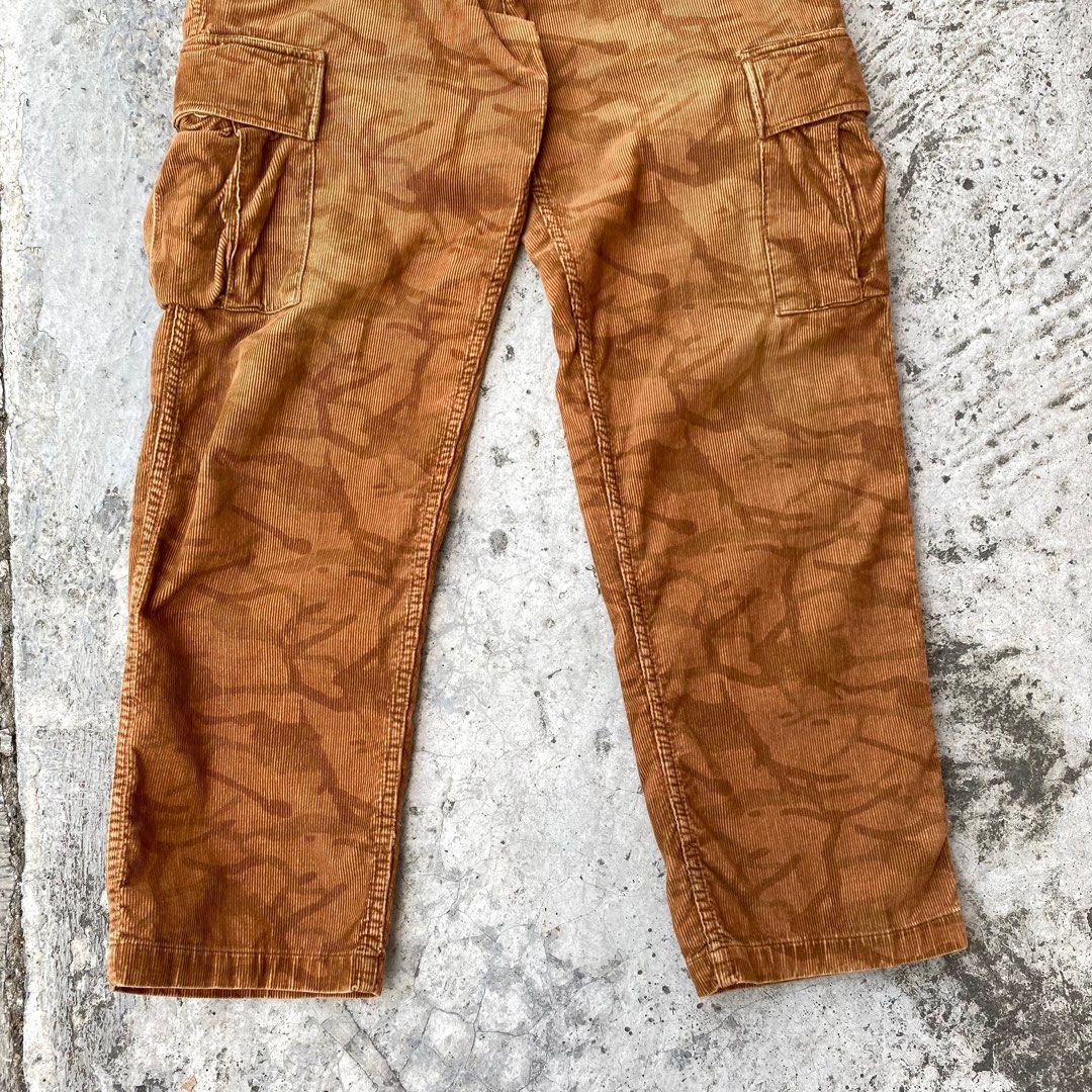 VTG 90s STUSSY CARGO CORDUROY PANTS, Fesyen Pria, Pakaian