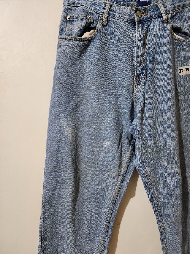 Wassup Denim Pants (Category: Jeans) located in Cavite. Submitted by aldrindela40142 (Listing ID 1320852855, Image 3). Description: Wassup Denim Pants Size 33-34 / Lenght 40 Minimal bale stain sa left leg P700 + Sf Location Cavite.
