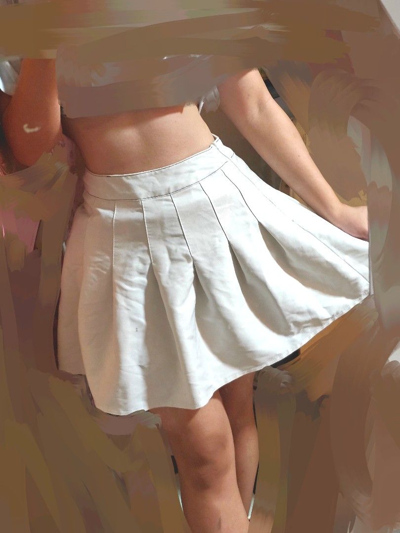 White Short Tennis Skirt Shein