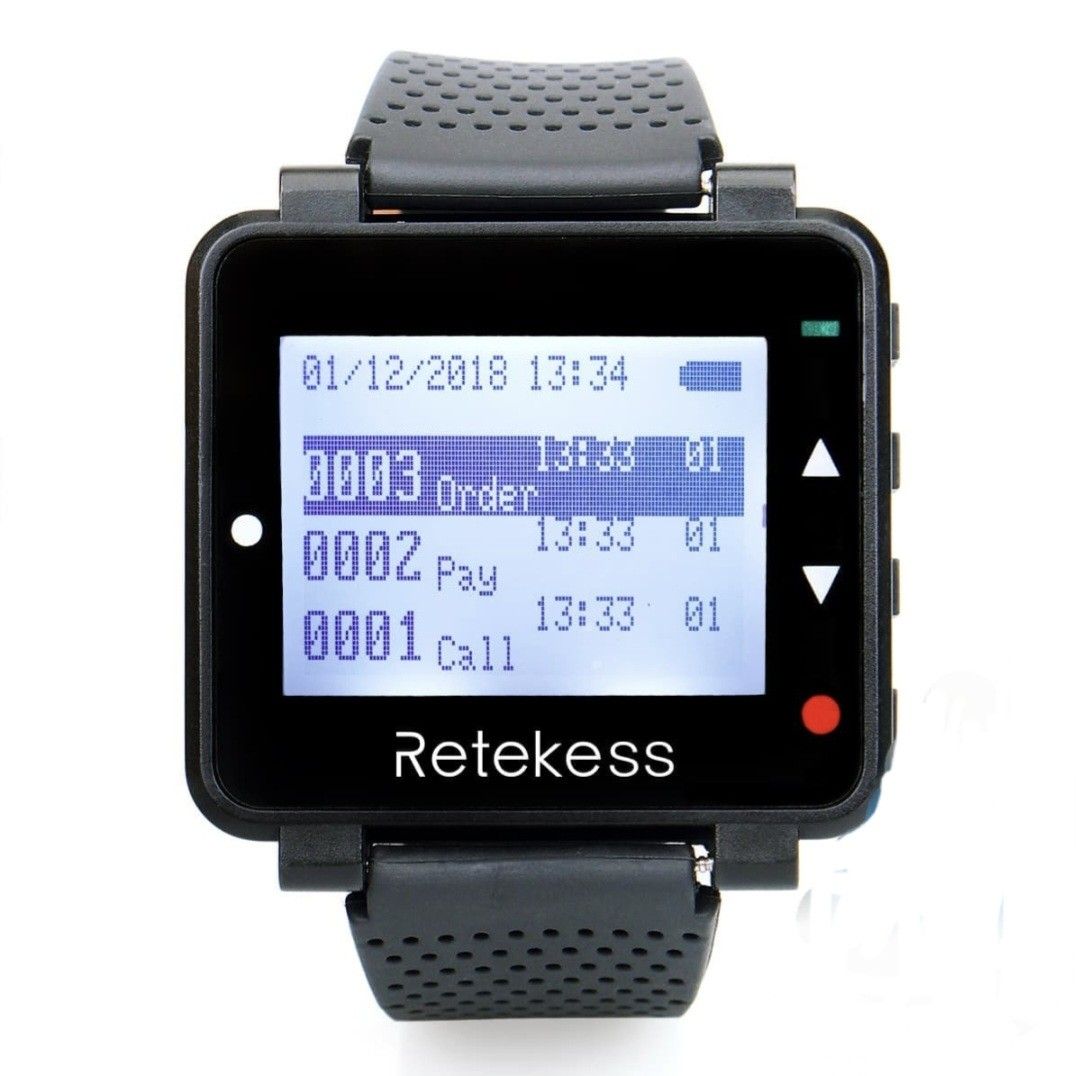 FREE GIVE AWAY Retekess T128 Wrist Watch pager receiver wireless sos call button TH001 Men s Fashion Watches Accessories Watches on Carousell