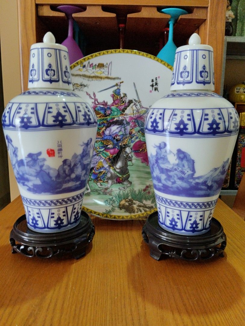 青花瓷瓶2個 青花瓷瓶2個