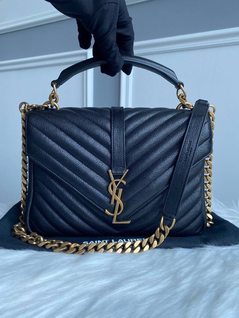 Authentic YSL College Medium Gold Hardware Luxury Bags Wallets on Carousell