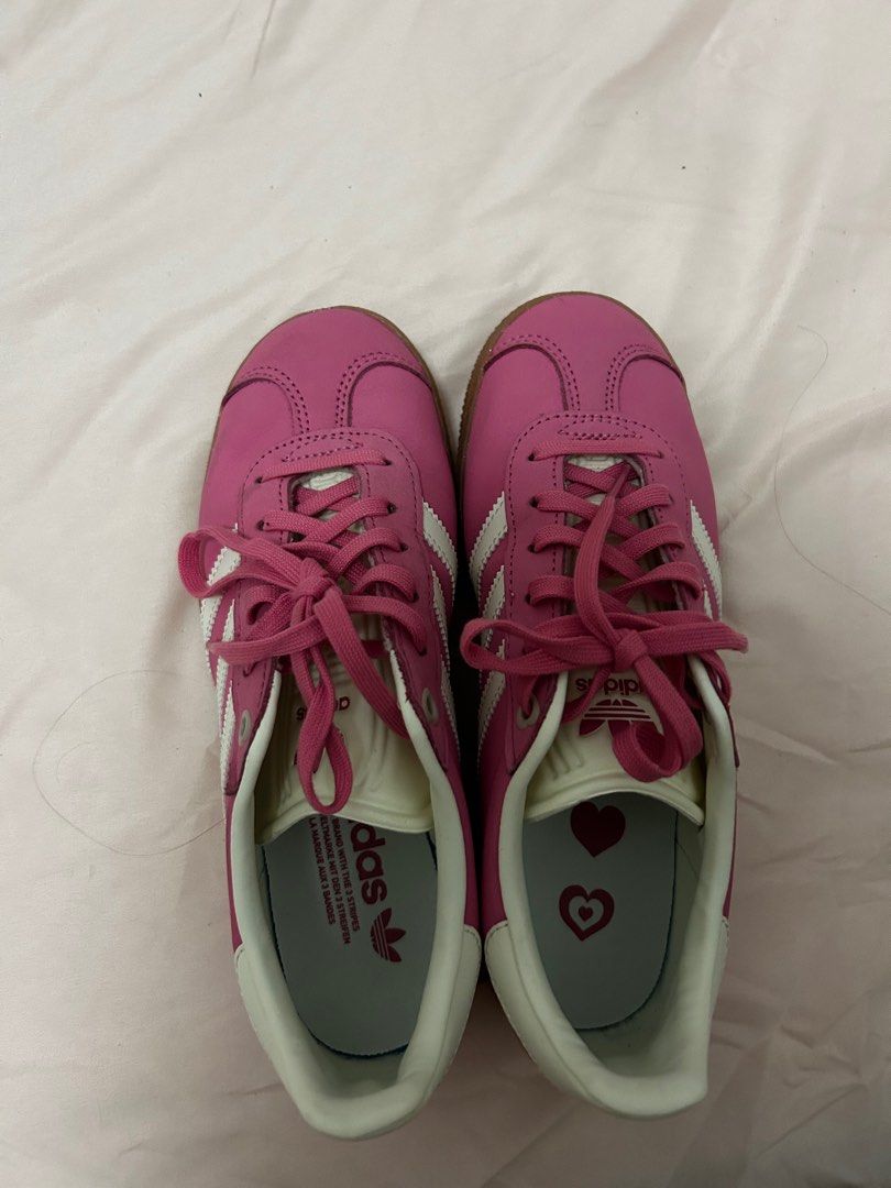 ADIDAS GAZELLE J KIDS PLAY SCHOOL SNEAKERS SHOES PINK Women s Fashion Footwear Sneakers on Carousell