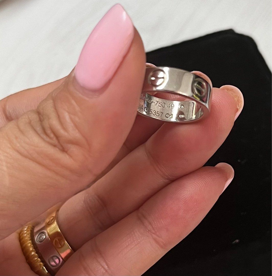 Authentic Cartier Love ring size 4.5 49 6 500 gram Women s Fashion Jewelry Organizers Rings on Carousell