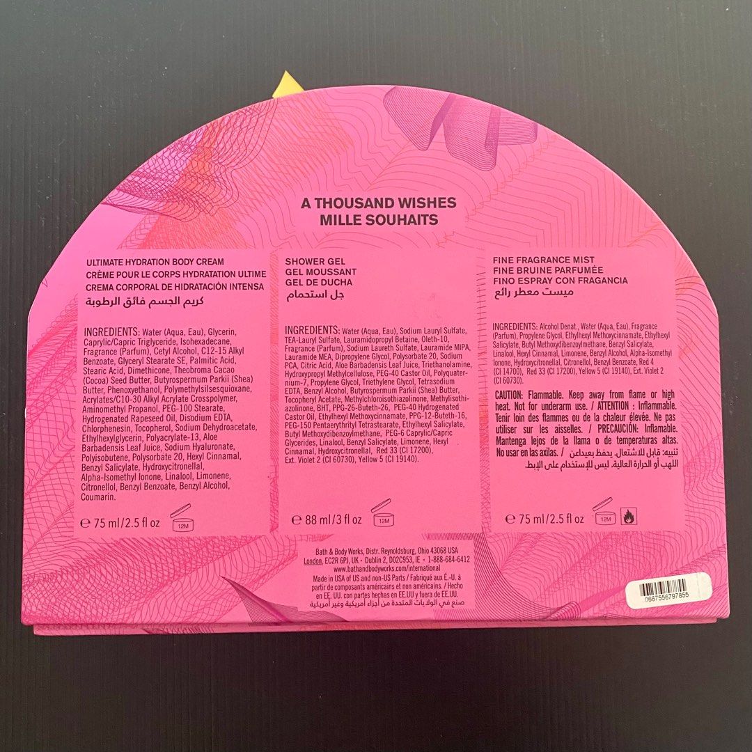 Bath & Body Works A Thousand Wishes Gift Set, Kesehatan & Kecantikan
