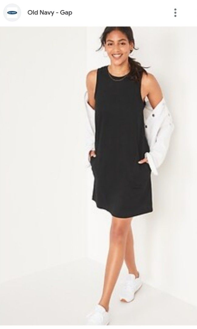 BNWT OLD NAVY vintage A line black cotton dress size S