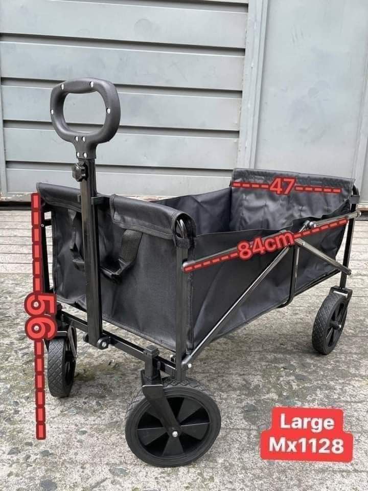 camp cart/wagon (Category: Strollers) located in Manila. Submitted by minidivisoria (Listing ID 1317717775, Image 3). Description: # Camp Cart Large: Mx1128 size in actual photo Box size: 58X23x80cm Black, green. Khaki only sameday deliver COD/COP BINONDO LOCATION FOR FAST.RRANSACTION 09674865453.