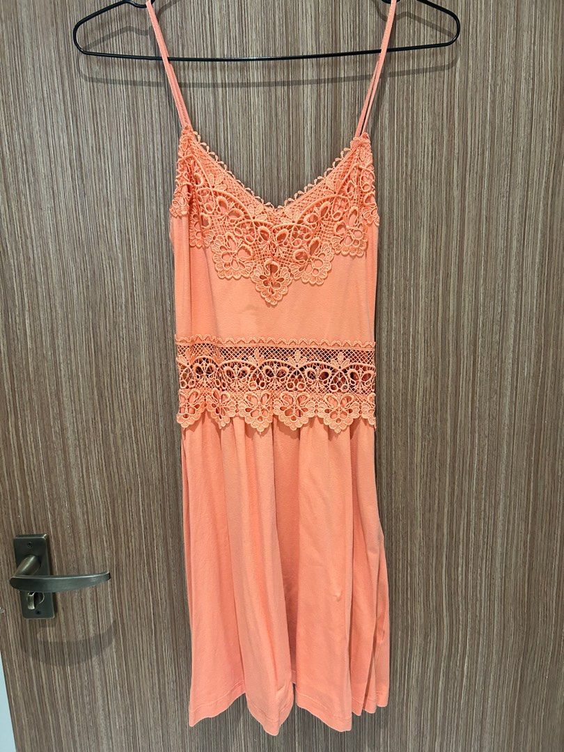 CLEARANCE SALE] Topshop Petite Orange Floral Lace/ Crochet Waist Spag  Summer Dress EU32, Women's Fashion, Dresses & Sets, Dresses on Carousell