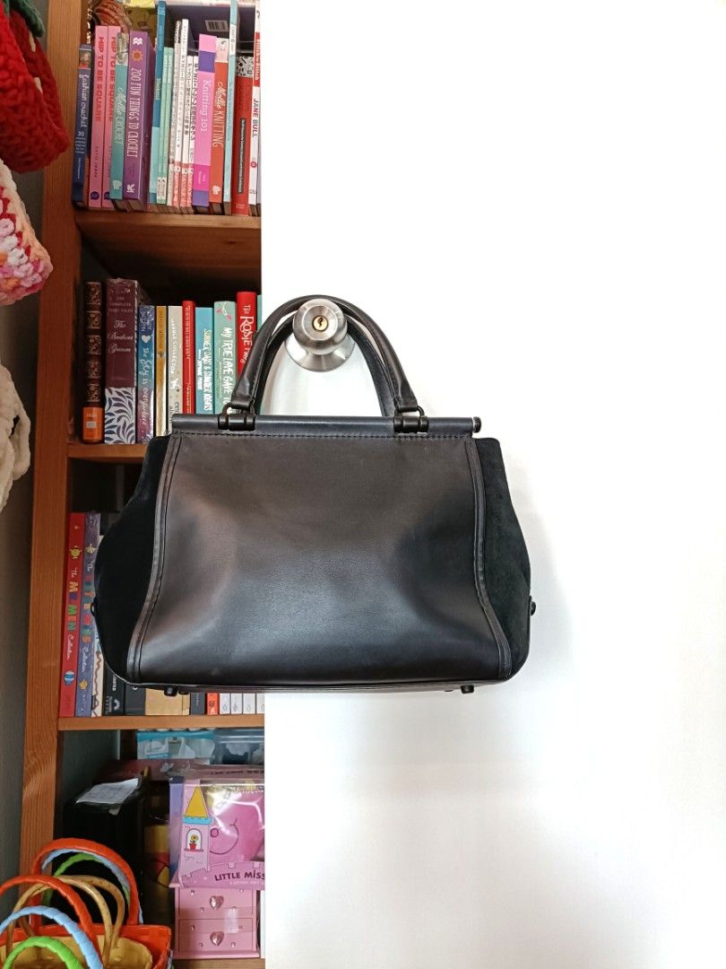 ? Coach authentic 38389 LARGE Drifter Carryall black leather 