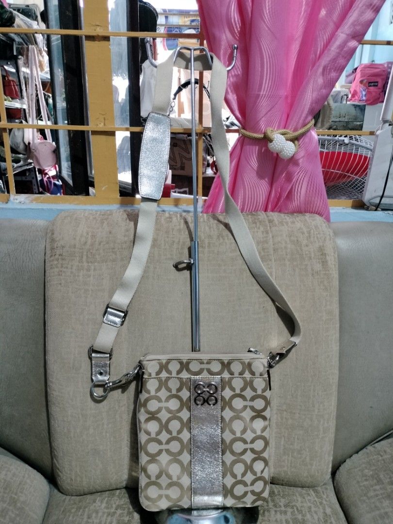 COACH Madison OP Art Signature Beige Swingpack Crossbody Swing Bag Purse COACH Luxury Bags Wallets on Carousell