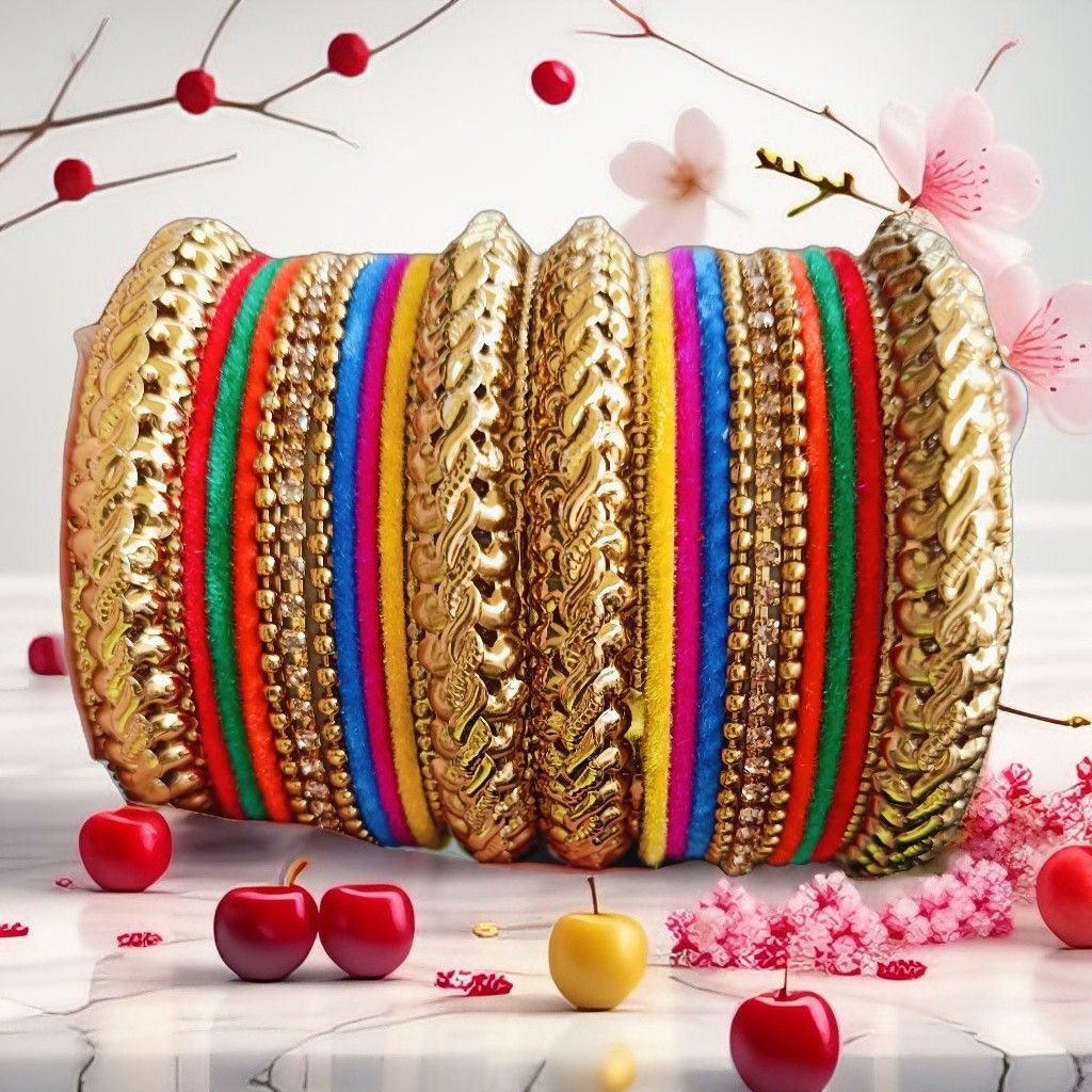 Colourful metal bangles discount