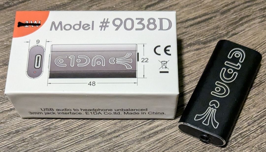 E1DA 9038D Gen 1 Portable USB C 3.5mm Dac Amp