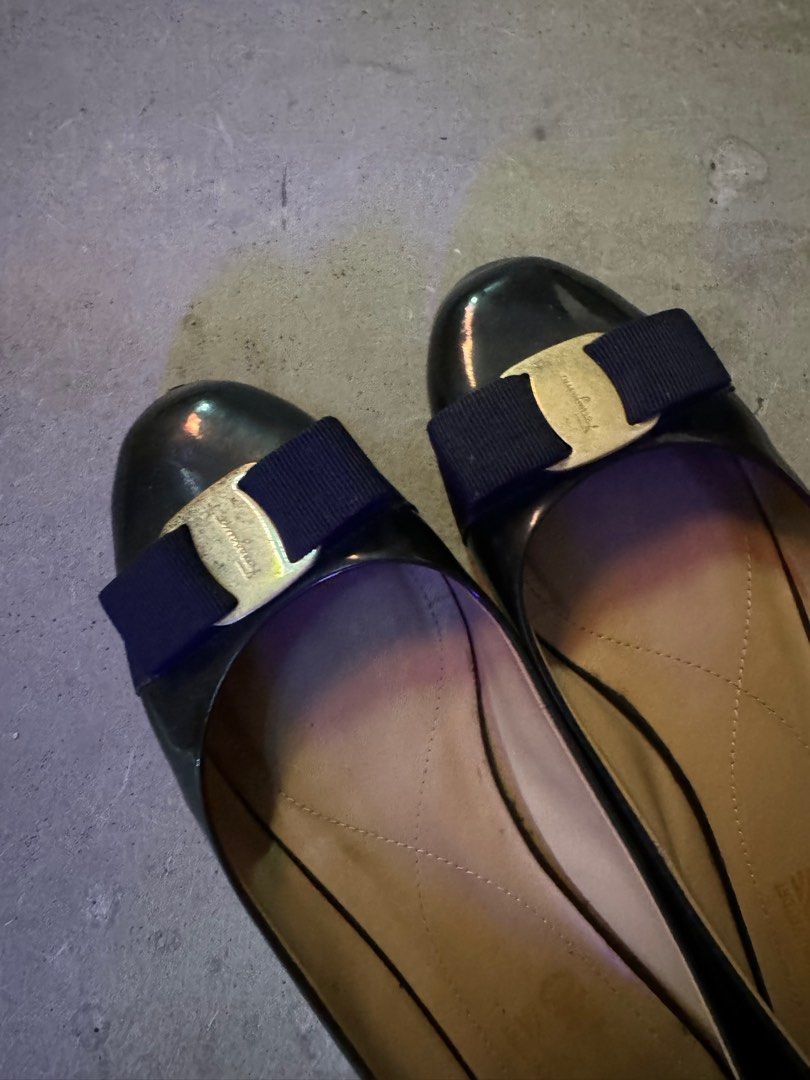 Navy ferragamo shoes cheap