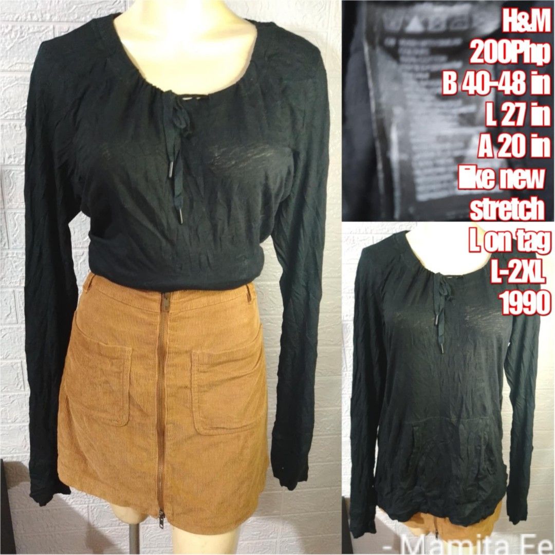 H&M Black 1999 l-2xl (Category: Longsleeves) located in Santa Maria. Submitted by usbrands1987 (Listing ID 1317871461, Image 1). Description: .