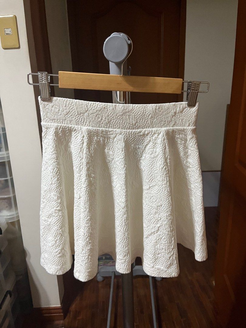 White skater skirt h&m cheap