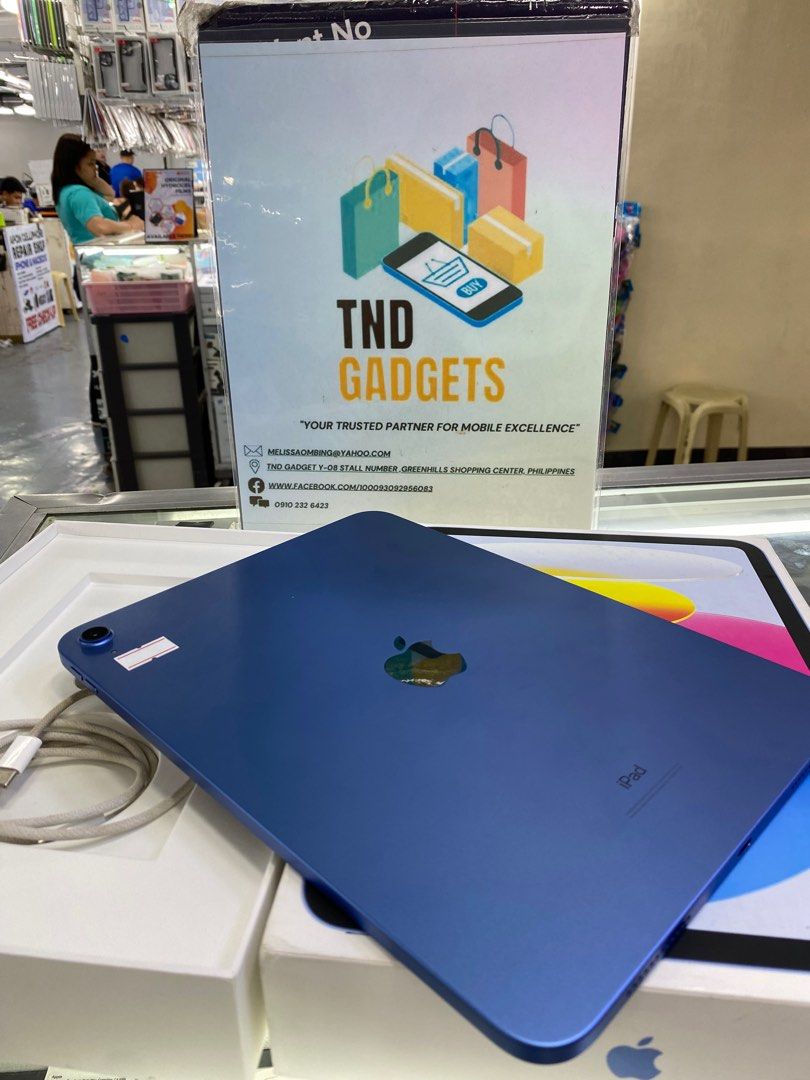 Ipad 10th gen 64gb wifi (Category: iPad) located in Pasig City. Submitted by melissaomb01623 (Listing ID 1317777685, Image 3). Description: Ipad 10th gen 64gb wifi good as new complete with box under warranty till April 2025 📌pick up store in greenhills shopping center 📌we do cod in metro manila and near provinces just add sf only 📌we ship nationwide via LBC 📌we accept swap/trade in 📌we accept credit card/ggives 📌we aacept billease installm