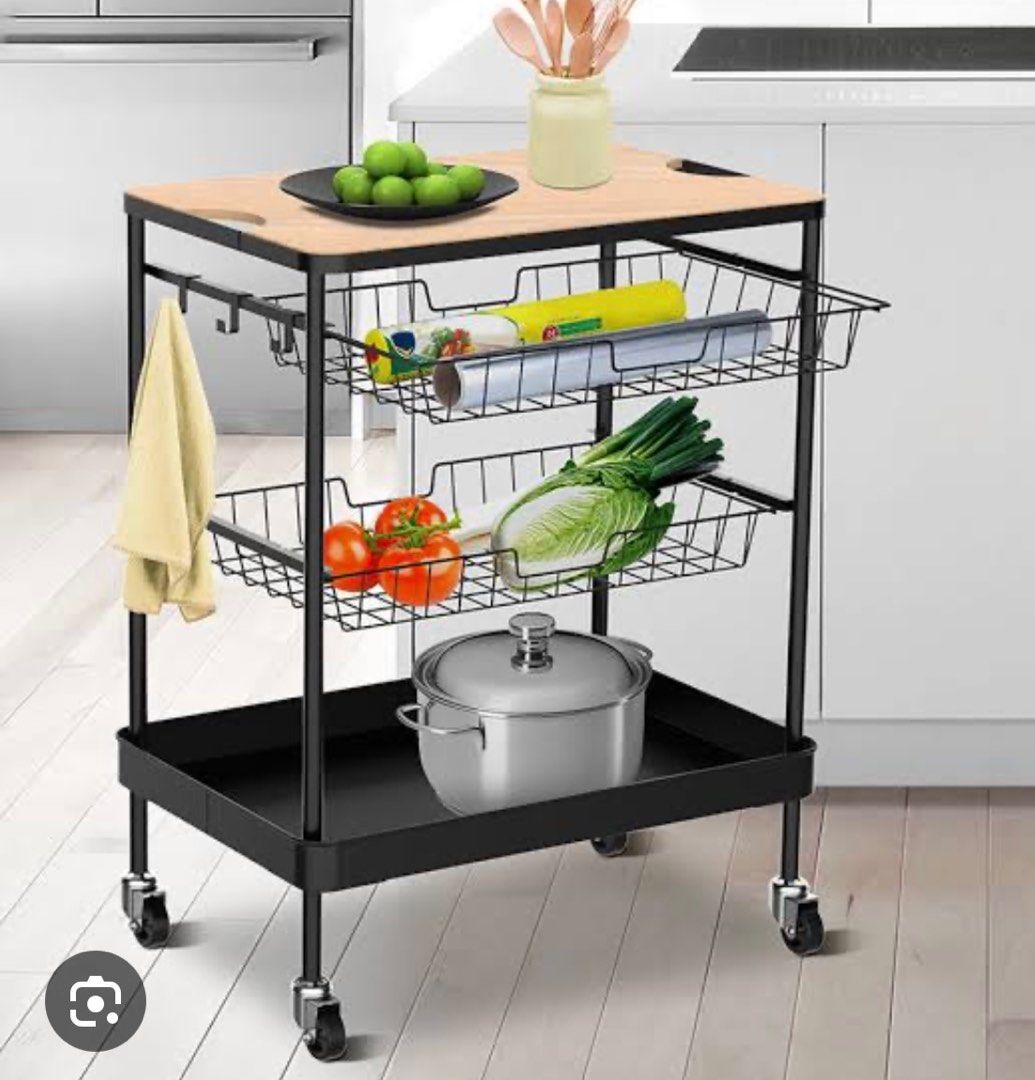 Kitchen Trolley / Cart (Category: Food Organization & Storage) located in Manila. Submitted by joicewithani (Listing ID 1317794399, Image 3). Description: RFS decluttering, change of furniture Shipping at buyer’s cost. Can be disassembled before shipping or shipped as is..