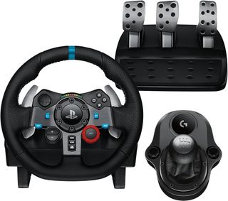 FREE DELIVERY Logitech Replica Momo Wheel + Steering Wheel Driving ...